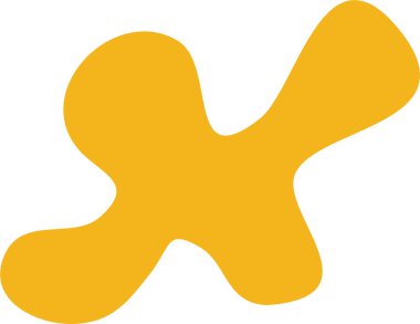 Düzensiz Freeform estetik soyut şekli. El yazısıyla yazılmış satır ve şekiller.