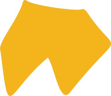 Çokgen açısal geometrik şekil. Düzensiz Freeform estetik soyut şekli. El yazısıyla yazılmış satır ve şekiller.