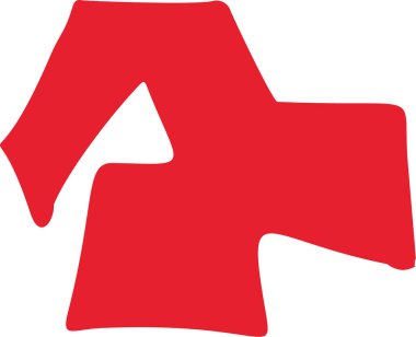 Çokgen açısal geometrik şekil. Düzensiz Freeform estetik soyut şekli. El yazısıyla yazılmış satır ve şekiller.