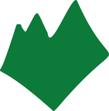 Çokgen açısal geometrik şekil. Düzensiz Freeform estetik soyut şekli. El yazısıyla yazılmış satır ve şekiller.