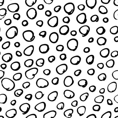 El yazısı karalamalar yuvarlak şekiller kusursuz desenler. Çizgiler ve şekiller. Beyaz arkaplanda el yazısı işaret tasarımı ögeleri.