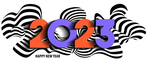 2023 Čísla Zkapalněném Pozadí Záhlaví Kalendáře 2023 Šťastný Nový Rok — Stockový vektor