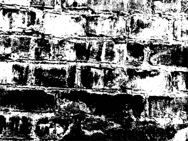 Grunge Brick Lattice Vector Background Urban Old Peeled Wall Dust — Image vectorielle