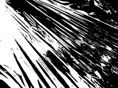 Black and white stretched plastic film. Urban grunge background. Cellophane film. Plactic transparent polyethylene food package. Flexible plastic sheeting