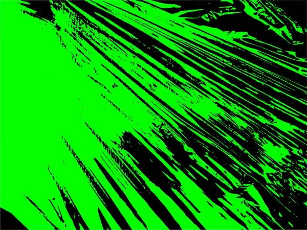 Black Green Stretched Plastic Film Urban Grunge Background Cellophane Film — 图库矢量图片