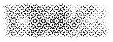 Halftone border. Dotted grunge vector border elements. Urban old peeled wall. Dust Distressed Overlay. Rough black and white texture with faded paint and scratched plaster. Wallpaper with rust and