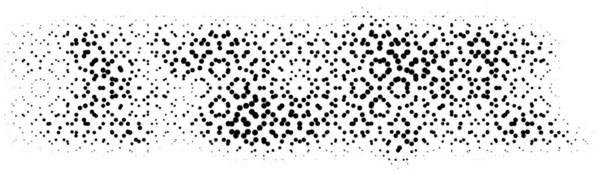 Halftone border. Dotted grunge vector border elements. Urban old peeled wall. Dust Distressed Overlay. Rough black and white texture with faded paint and scratched plaster. Wallpaper with rust and