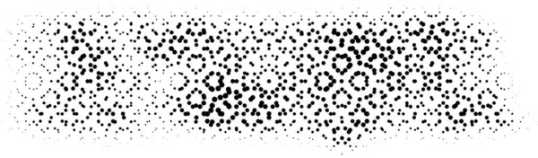 Halftone border. Dotted grunge vector border elements. Urban old peeled wall. Dust Distressed Overlay. Rough black and white texture with faded paint and scratched plaster. Wallpaper with rust and