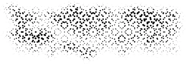 Halftone border. Dotted grunge vector border elements. Urban old peeled wall. Dust Distressed Overlay. Rough black and white texture with faded paint and scratched plaster. Wallpaper with rust and