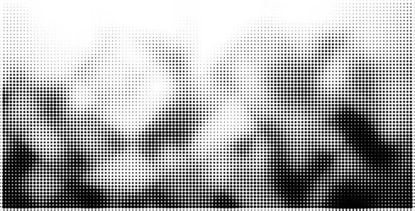 Halftone dotted grunge vector background. Urban old peeled wall. Dust Distressed Overlay. Rough black and white texture with faded paint and scratched plaster. Wallpaper with rust and dirt.