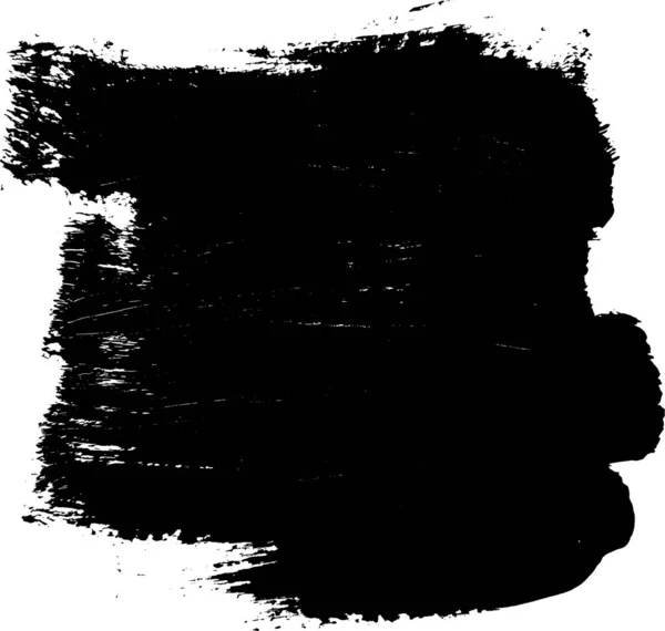 Черный Мазок Кистью Чернильные Мазки Кисти Линии Элементы Дизайна Коробки — стоковый вектор