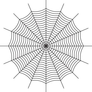 Örümcek örümcek ağı. Cadılar Bayramı tasarım unsuru. Düz vektör illüstrasyonu.