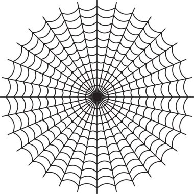 Örümcek örümcek ağı. Cadılar Bayramı tasarım unsuru. Düz vektör illüstrasyonu.