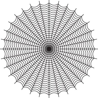 Örümcek örümcek ağı. Cadılar Bayramı tasarım unsuru. Düz vektör illüstrasyonu.