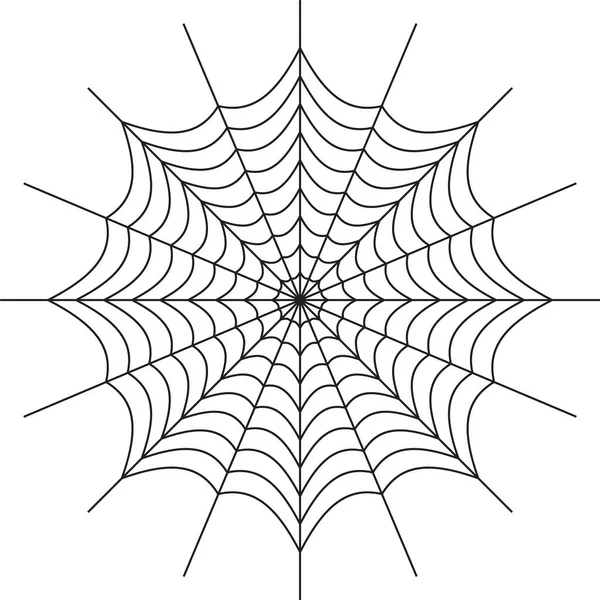 Spinnen Spinnenweb Halloween Design Element Platte Vectorillustratie — Stockvector