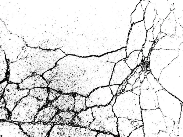 墙上的裂缝 破碎的石膏或玻璃 裂缝的混凝土路 干枯的土地Grunge矢量背景 — 图库矢量图片