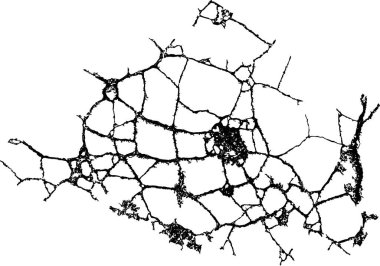 Duvarda çatlak var. Kırık alçı ya da cam. Çatlak beton yol. Kurumuş toprak. Grunge vektör arkaplanı.