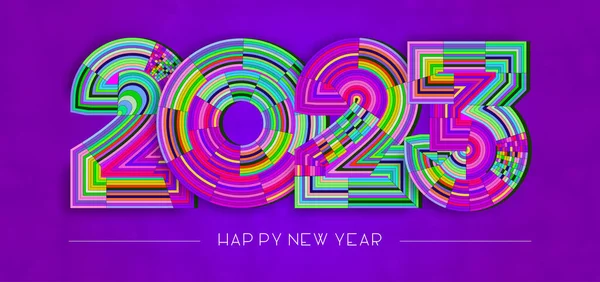 2023 Καλή Χρονιά 2023 Αριθμοί Σύγχρονη Αφηρημένη Γεωμετρική Επικεφαλίδα Ημερολογίου — Διανυσματικό Αρχείο