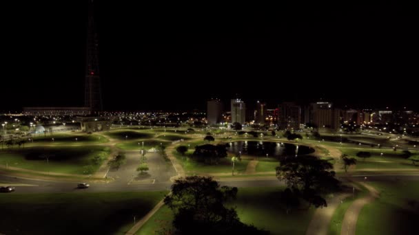 Capital Brasil Brasília Noite — Vídeo de Stock