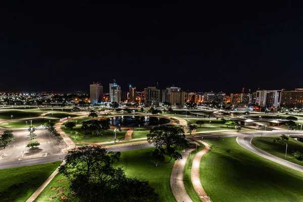 Capital Brasil Brasília Noite — Fotografia de Stock