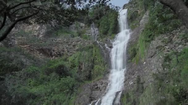 南アメリカの熱帯雨林の自然滝 — ストック動画