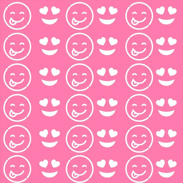 Seamless Pattern Emoji — Stock Vector