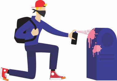 vandalizm insanlar vektör dizayn