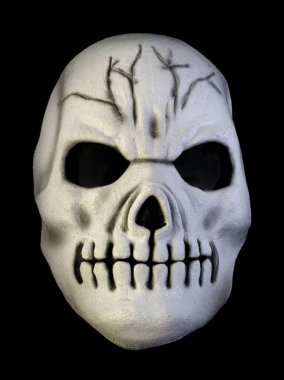 Çatlak Kafatası Maskesi Kara Arkaplanda İzole Edildi