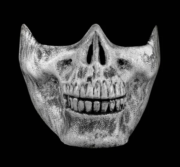 Adult Skeleton Mouth Mask Isolated Against Black Background