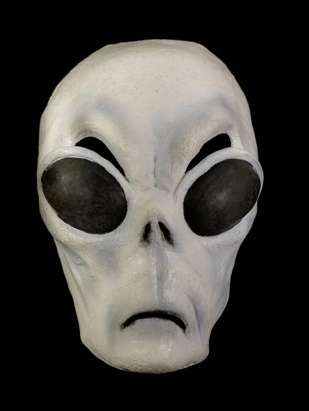 Mascara Alienígena Con Ojos Abultados Aislados Contra Fondo Negro — Foto de Stock