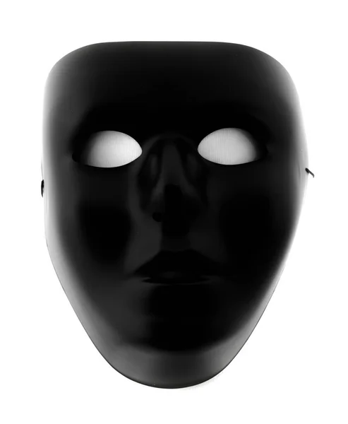 Black Blank Face Mask Isolerad Mot Vit Bakgrund — Stockfoto
