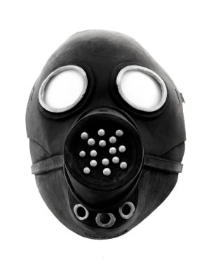 Lateks Gaz Maskesi Beyaz Arkaplanda İzole Edildi