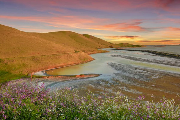 Spring Sunset Coyote Hills Regional Park Fremont Alameda County California — Stock Photo, Image