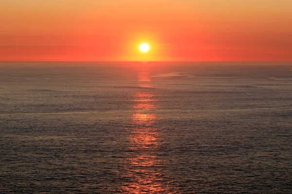 Coucher Soleil Vibrant Sur Océan Pacifique Dans Les Promontoires Marin — Photo