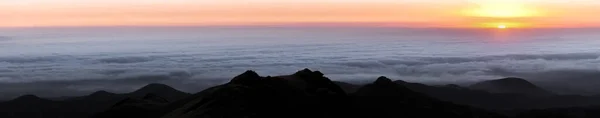 Sun Setting Clouds State Route Santa Cruz Mountains California Usa — Stock Fotó