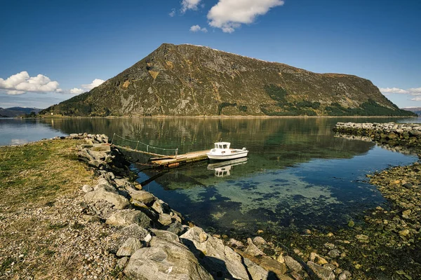 Norveç Balık Tutmak Selje Balık Avı Için Bir Cennet Tekneyle — Stok fotoğraf