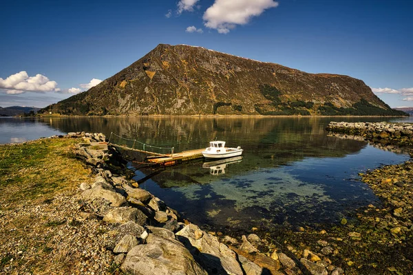 Small Haven Norway Fjord Fantastic Panorama — Stock Photo, Image