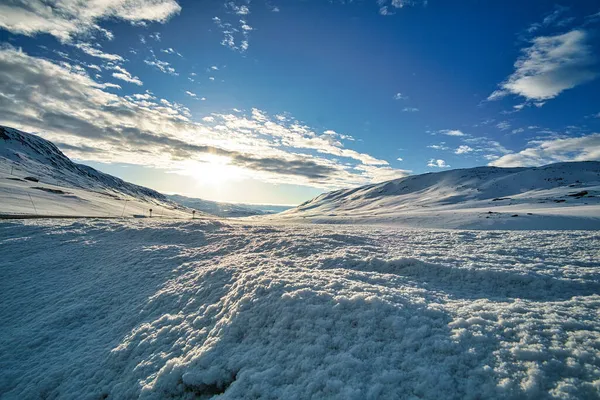 Lac Glacé Dans Une Aire Repos Nord Avec Glace Glaciaire — Photo