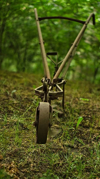 Outil Agricole Pour Creuser Partir Moyen Age Avec Elle Champ — Photo