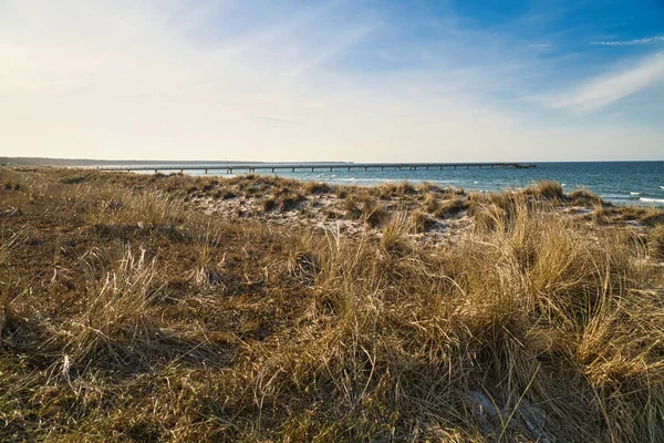 Beach Baltic Sea Clouds Dunes Beach Hiking Spring Great Scenery — Foto Stock
