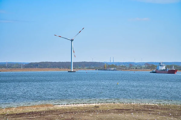 Offshore Wind Turbine Green Energy Future Renewable Power Supply Energy — Stock Photo, Image