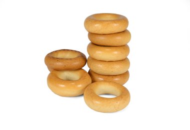 mutfak ürün simit. Beyaz bir arka plan üzerinde izole.