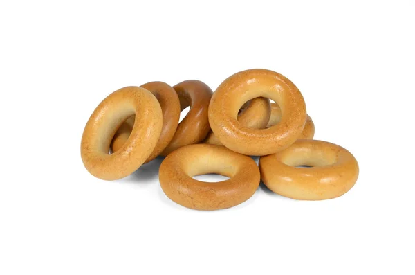 Kulinariska Produkt Bagels Isolerad Vit Bakgrund — Stockfoto