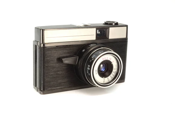 古いフィルムカメラ白い背景に隔離された — ストック写真