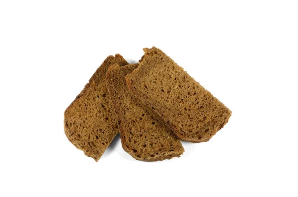 Świeży Chleb Żytni Izolowany Białym Tle — Zdjęcie stockowe