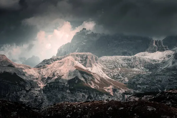 Dolomitler Dağları Güzel Hava Koşullarında Inanılmaz Zirveler Nanılmaz Yaz Doğası — Stok fotoğraf