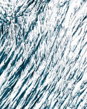 İzlanda 'daki buz mağarasından kar ve buz dokusunun soyut arkaplanı, dokular