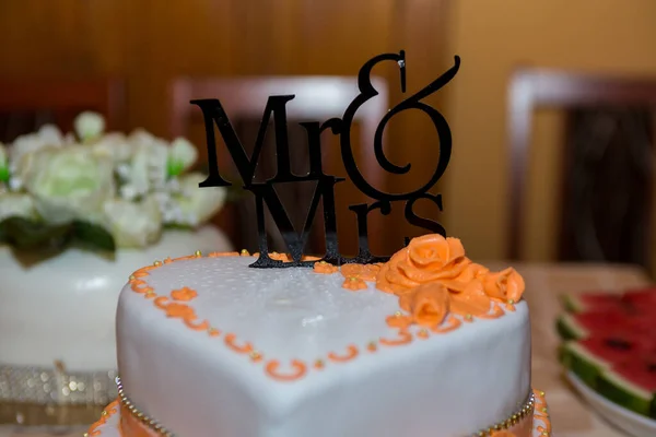 Mrs Wedding Cake Wedding Party — Stock Photo, Image