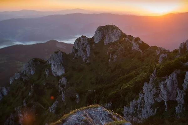 Nascer Sol Topo Das Montanhas Eslováquia Big Rozsutec — Fotografia de Stock