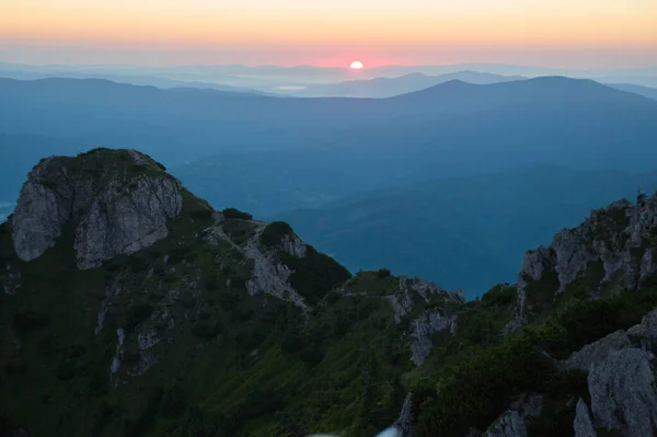 Восход Солнца Горах Словакия Big Rozsutec — стоковое фото